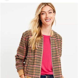 Nwt plaid bomber jacket